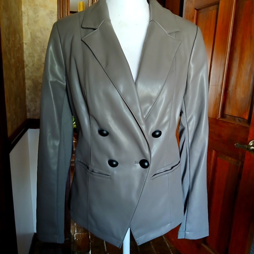 NWT G by Guiliana faux leather jacket.